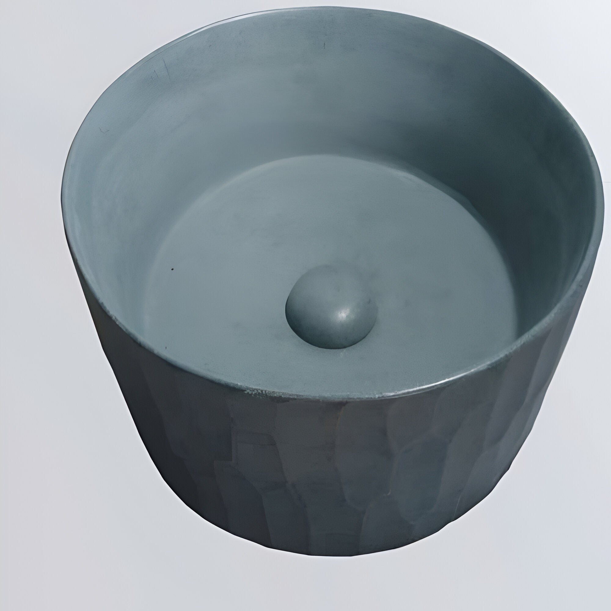 ceramic countertop washbasin TTH 030 with a square structure and Quartz-inspired surface design, featuring smooth edges, balanced depth, and a modern raised installation suitable for contemporary bathroom vanities.