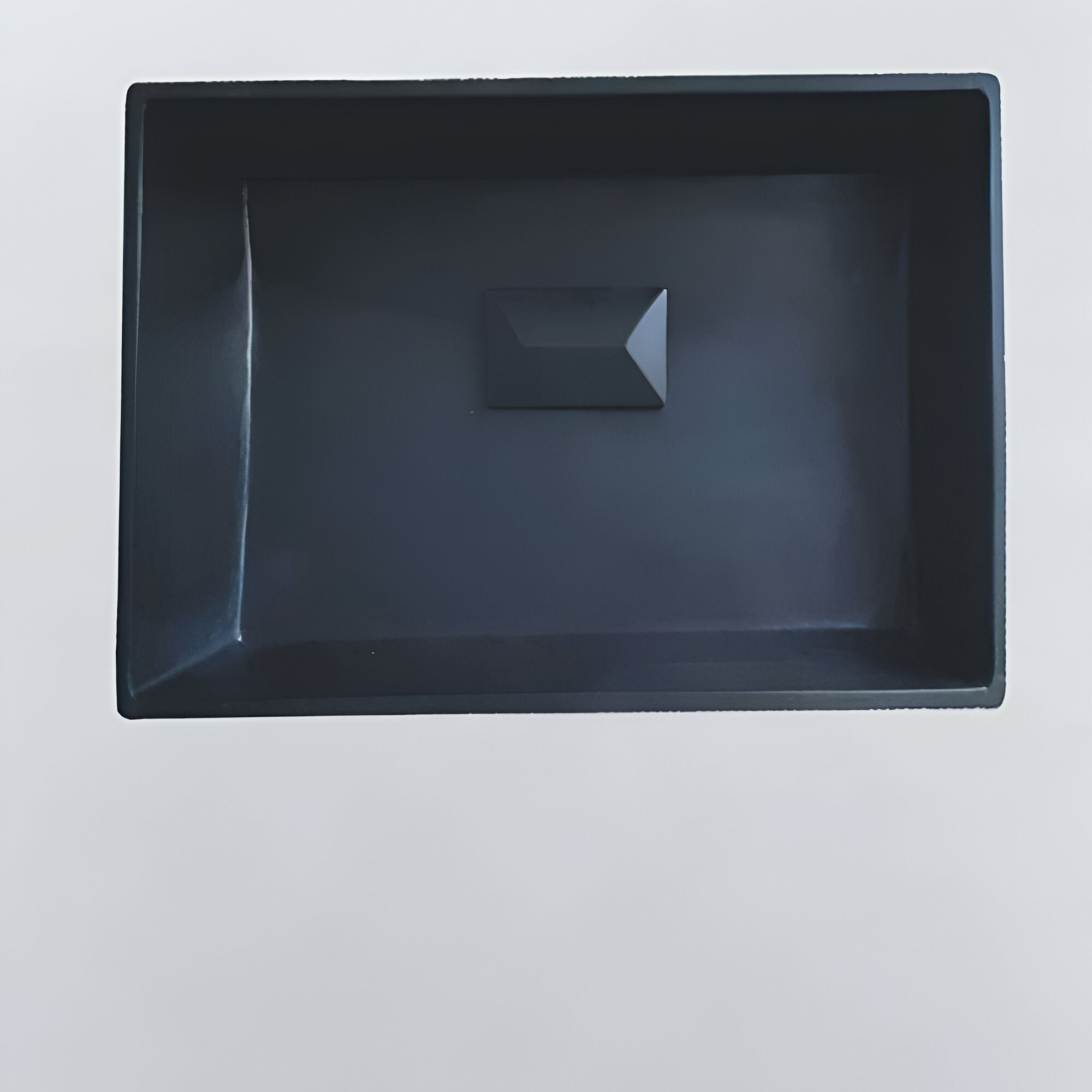 High-quality ceramic countertop washbasin model TTH 035 featuring a quartz-inspired surface texture, wide rectangular shape with smooth finished edges, deep ergonomic bowl structure, flat installation base for modern bathroom vanity setups, designed for premium residential and commercial interior spaces.