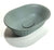 Elegant organic-shaped ceramic countertop washbasin TTH 116-2 featuring smooth curved edges, a seamless basin structure, and a minimalist design suitable for modern bathroom countertops, displayed on a sleek vanity surface with a contemporary tap fitting.