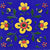 TTH‑442 Ceramic Tile – 4×4 inch gloss-finish ceramic wall tile in vibrant blue with an intricate handmade Jaipur/Moroccan‑style rangoli pattern 