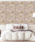 Tahiti 13359 Beige Floral Wallpaper featuring delicate, intricate floral patterns in soft beige shades, highlighting the texture and elegance of the wall covering, ideal for stylish home and office interiors.