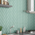Teal Green Handicraft Subway Tile 3x12 with glossy finish – ceramic subway tile in deep teal green color, handcrafted for artisanal charm, ideal for modern kitchens, bathrooms, backsplashes, and accent walls."