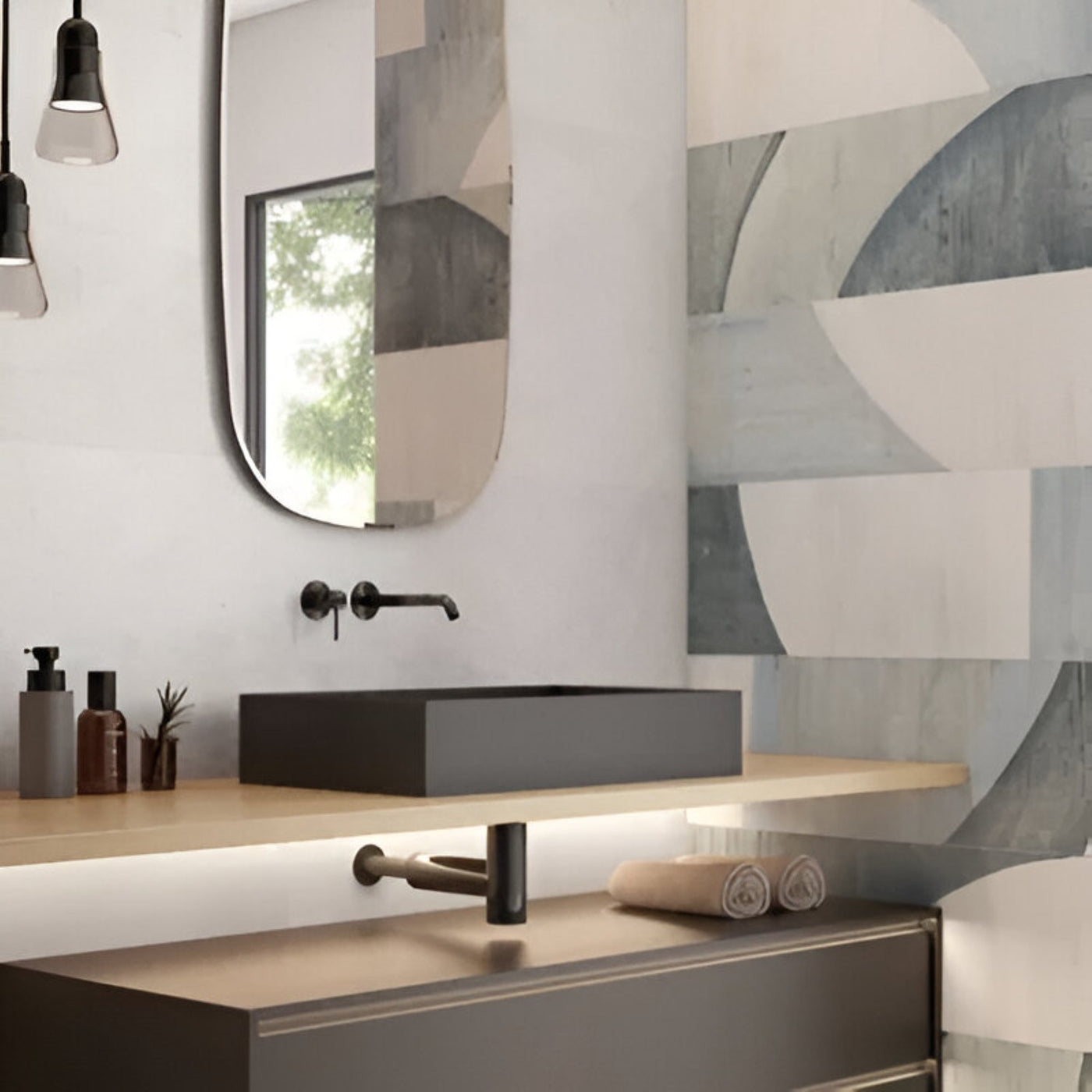 Artistic Terra Blanco Spanish Bathroom Inspiration