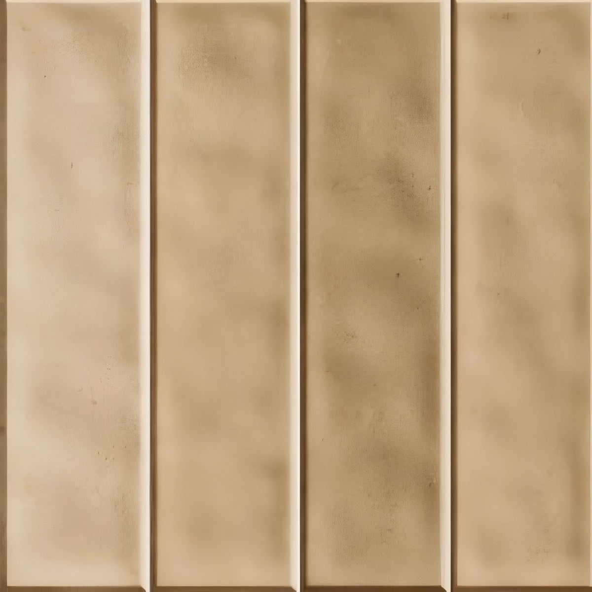 Tikal Cosmo Sepia Tile - 12x12 ceramic wall tile with vertical panels and sepia brown artisan glaze

