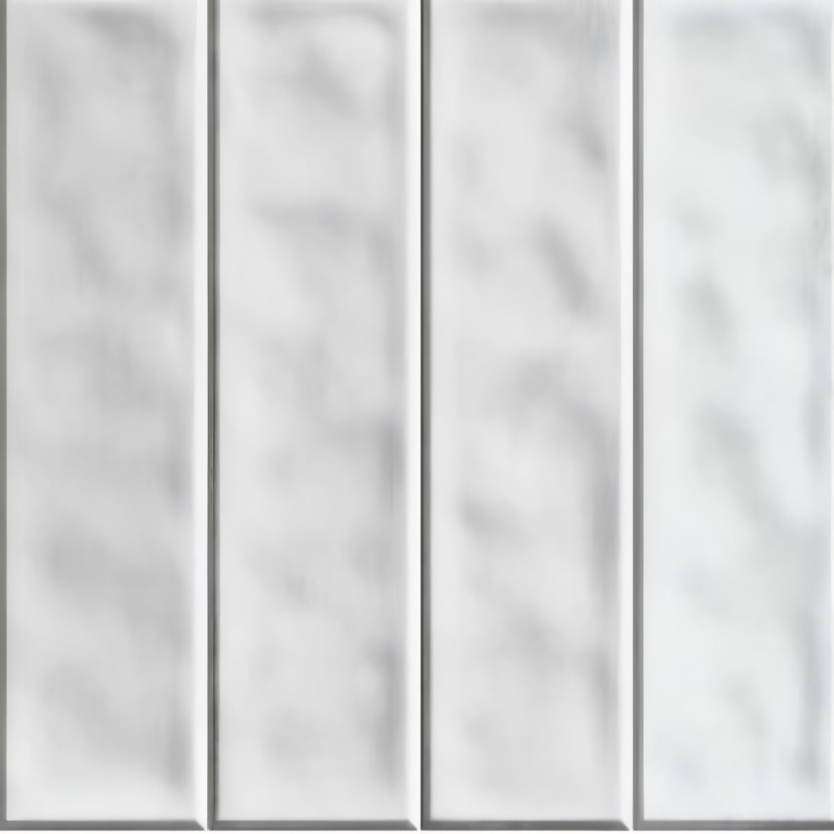 Tikal Cosmo Snow Tile - 12x12 ceramic wall tile with vertical white panels and soft semi-gloss finish

