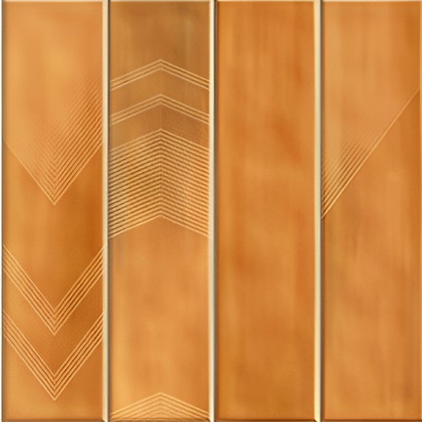 Tikal Nexo Macaroon Ceramic Tile 12x12 Inch – Beige ceramic tile with soft linear textures across four vertical segments.

