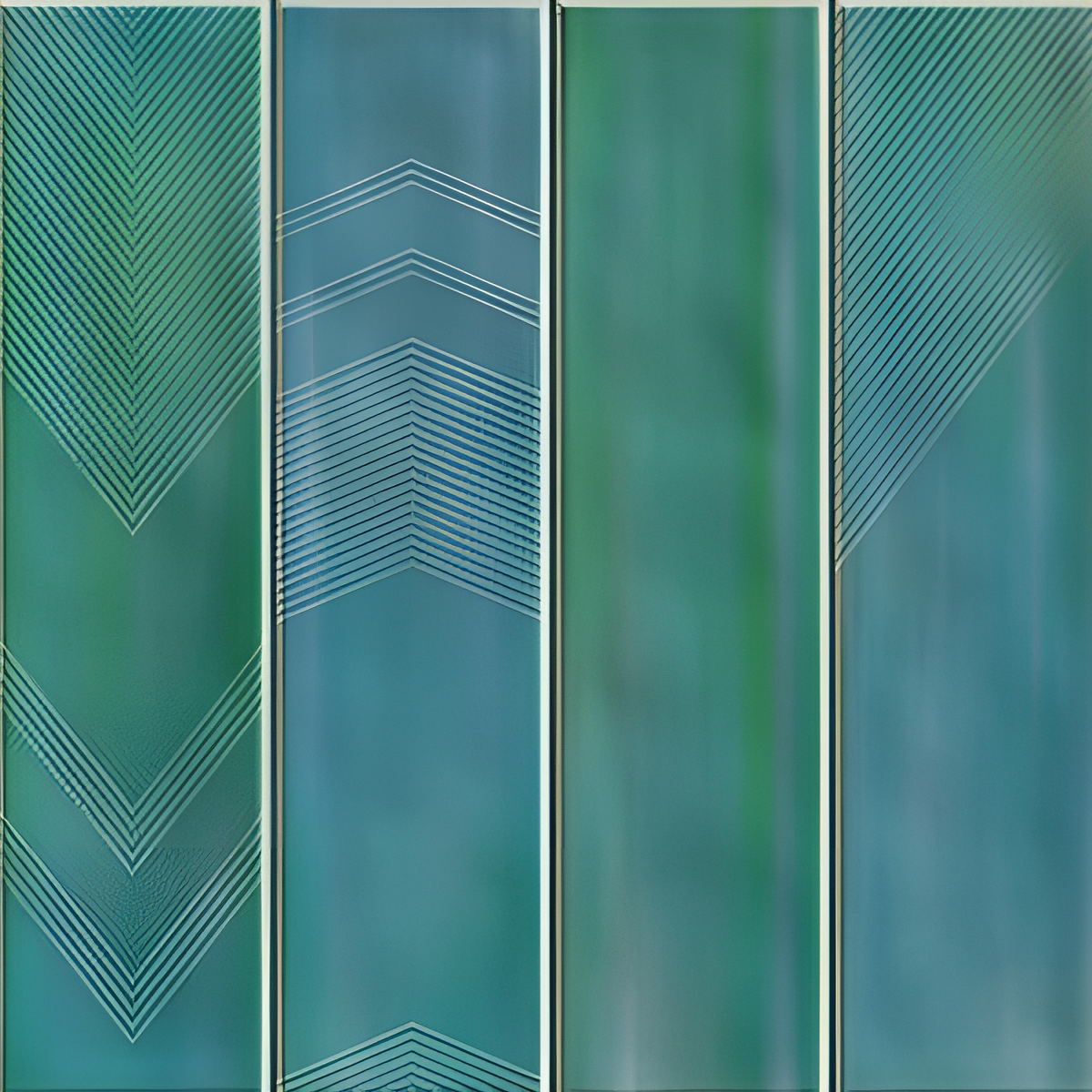 Tikal Nexo Pine Ceramic Tile 12x12 Inch – Soft green vertical ceramic tile with linear segment detailing.

