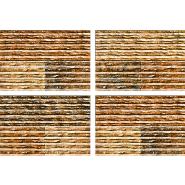 Topaz 03 Matt Vitrified Wall Tile 12x18 Inch with taupe-brown stone design – The Tiles House
