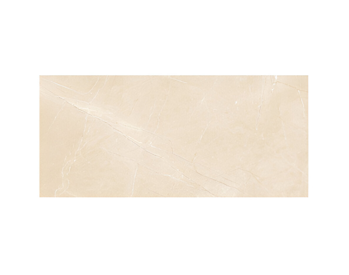 Toscana Crema Vitrified Tile 24x48 Inch installed in a modern interior space showcasing a rustic surface texture with a matt finish, laid in a seamless pattern on floor and wall, highlighting its large-format design, subtle detailing, smooth edges, and suitability for contemporary residential and commercial environments.