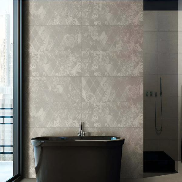 Towny Smoke Carving Vitrified Tiles 12*48 inch