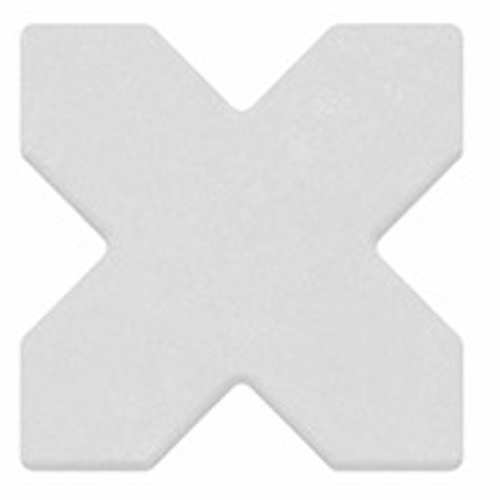 Trefoil Grey Star-Cross vitrified tile in 6×6 inch size featuring a refined star-cross surface pattern in soft grey shade with a smooth matt finish, ideal for floor and wall installation in modern residential and commercial spaces.