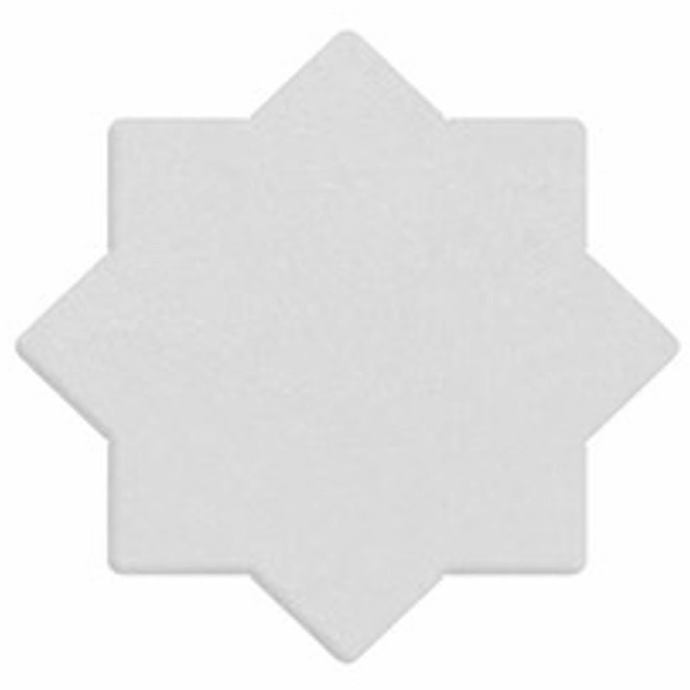 Trefoil Grey Star-Cross vitrified tile in 6×6 inch size featuring a refined star-cross surface pattern in soft grey shade with a smooth matt finish, ideal for floor and wall installation in modern residential and commercial spaces.