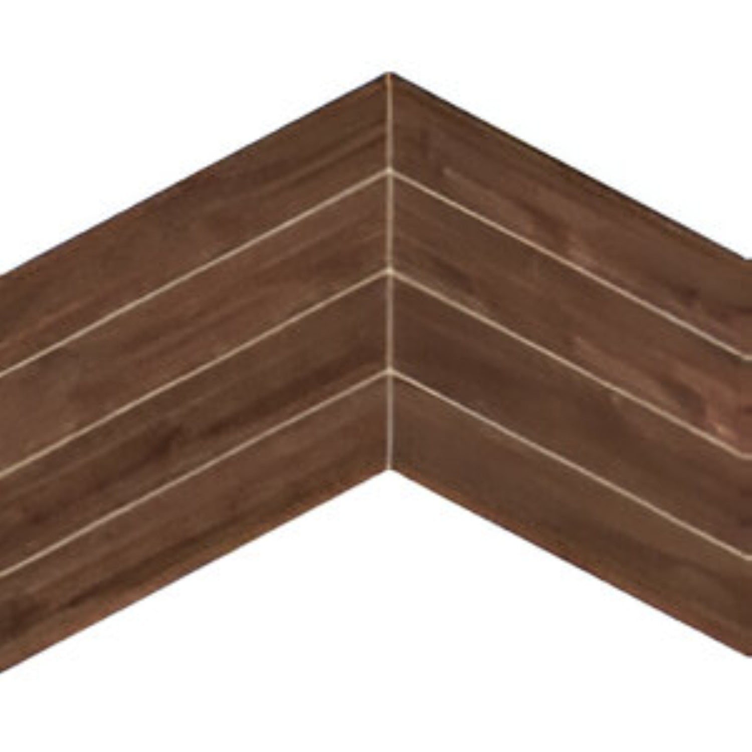 Tropaz Prune Chevron Wooden Tile 6x36 Inch, featuring rich prune-toned wood arranged in a chevron pattern, ideal for elegant and durable flooring or wall applications.
