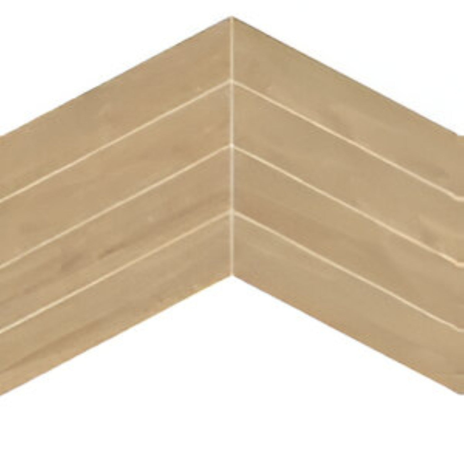 Tropaz Springcreek Chevron Wooden Tile 6x36 Inch, featuring natural wood tones with a hint of warmth arranged in a chevron pattern, perfect for stylish and durable flooring or wall applications.
