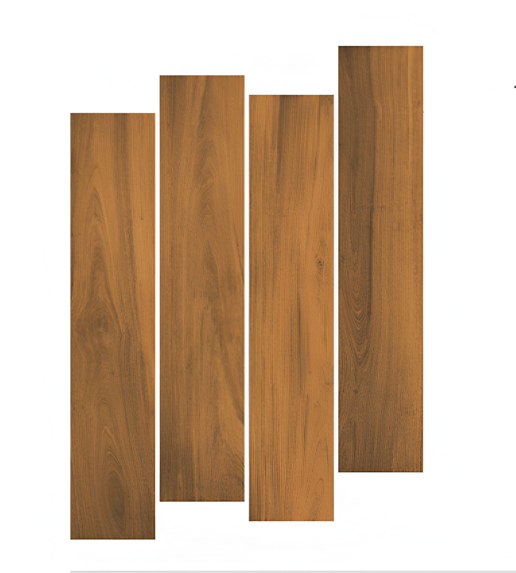 Tupelo Brown Wooden Plank Vitrified Floor Tile in size 8 x 48 Inch with natural brown wood grain texture and matt finish.