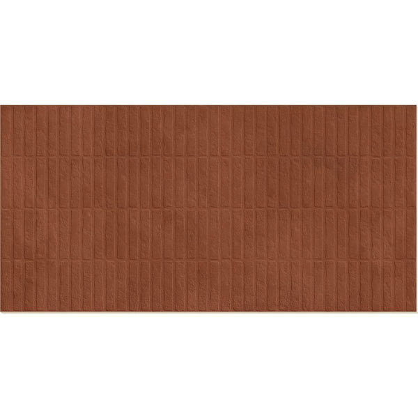 Unistone Cotto Decor Vitrified Tile 24x48 Inch with warm terracotta tone and decorative texture