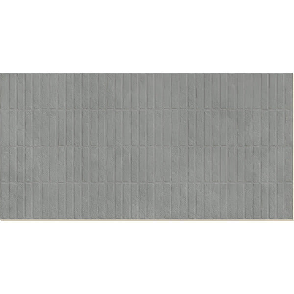Unistone Gris Decor Vitrified Tile 24x48 Inch with artistic grey matt finish for feature walls and interiors