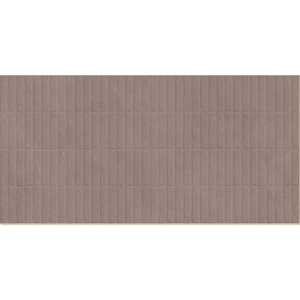 Unistone Moka Decor 24x48 Inch Vitrified Tile with rich brown tone and decorative texture