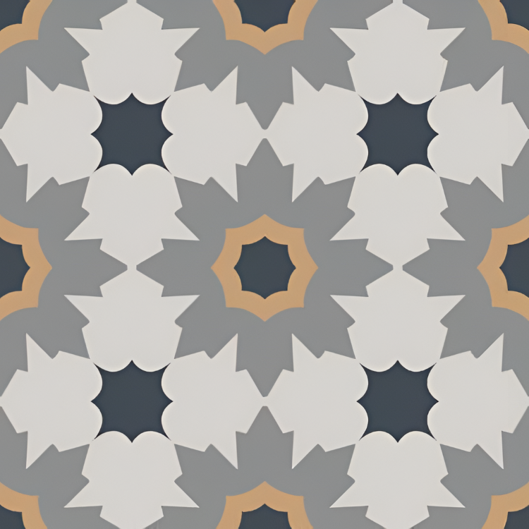 Utopia Gris Vitrified Moroccan Tile 24x48 Inch – Elegant large-format tile with intricate gray Moroccan motifs, perfect for modern walls and designer flooring layouts.