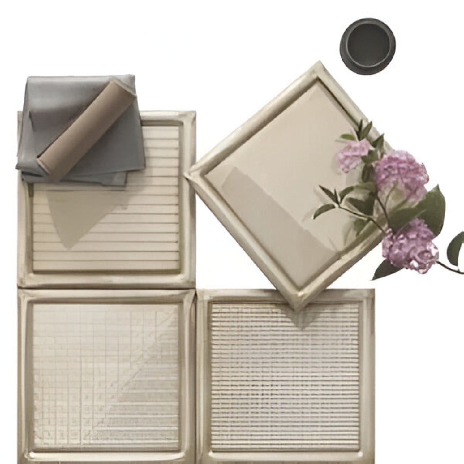 Verglas Beige Ceramic Tile 8x8 inch with soft beige tones, smooth matte finish, and subtle texture, ideal for elegant flooring, walls, or backsplash applications
