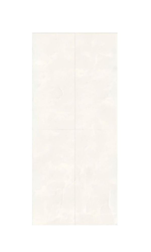 Volga Bianco Endless Vitrified Tile 24 x 48 inch featuring a pristine white marble-inspired design with subtle grey veining, perfect for creating a luxurious and seamless look on floors and walls.
