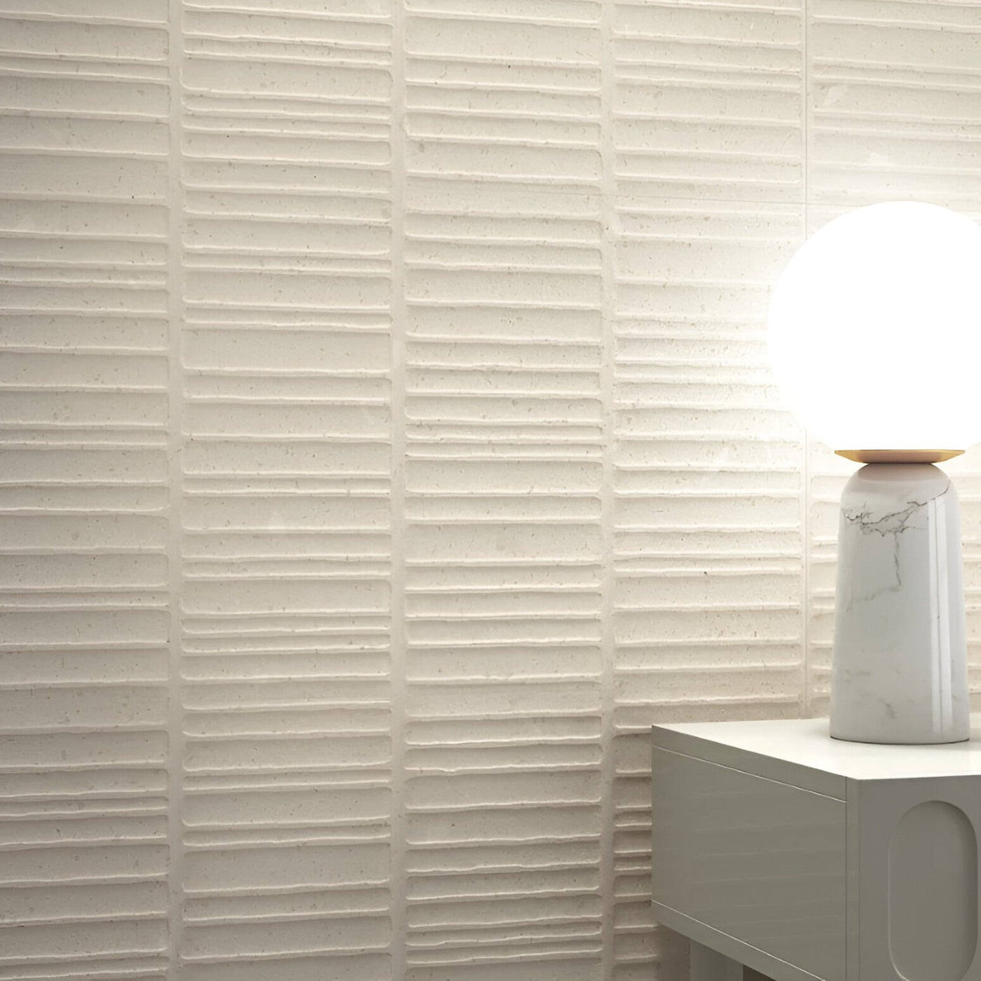 Elegant Ribbed Spanish White Wall Design Inspiration