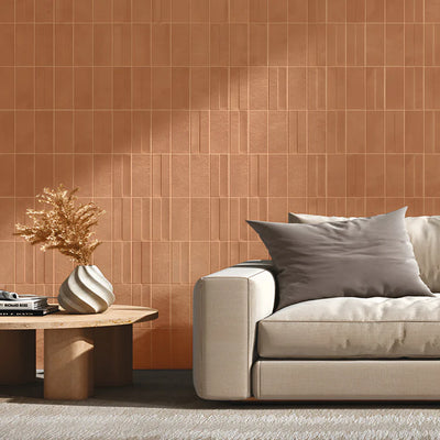 Warm Terracotta Subway Tile Inspiration