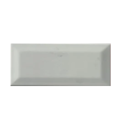 White Bevelled Subway Tile 4 x 8 inch featuring a classic white design with beveled edges, perfect for adding a timeless and elegant touch to walls and surfaces.
