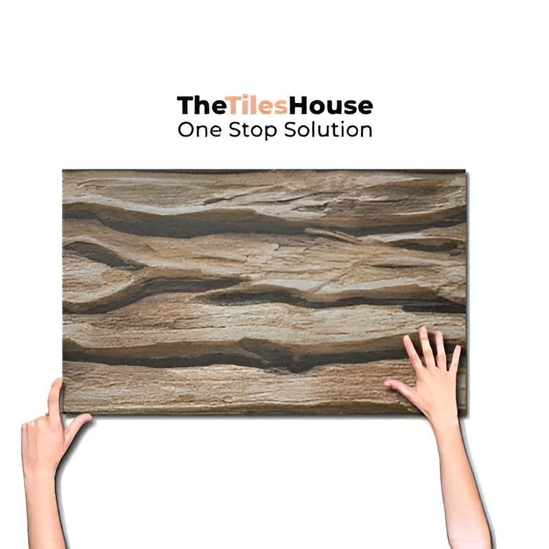 Wood Trunk Matt Vitrified Tile 12x18 inch with natural wood grain texture, warm brown tones, and matte finish, perfect for stylish, rustic, and durable flooring or wall applications
