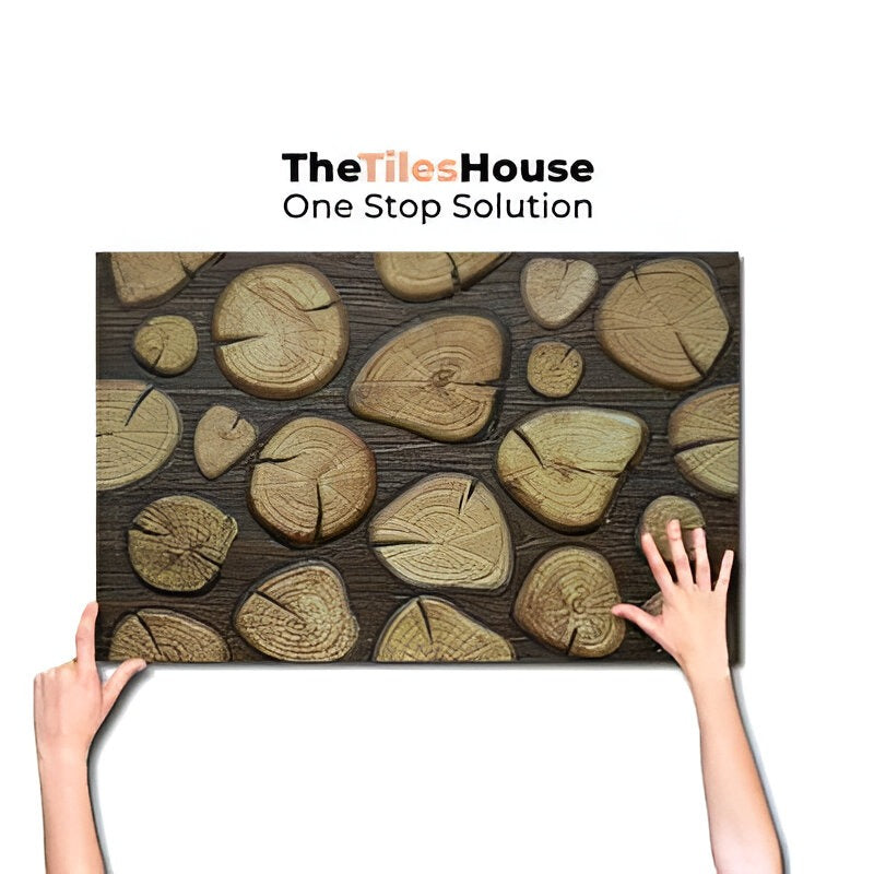 Woodlog Matt Vitrified Tile 12x18 inch with realistic wood grain texture, warm natural brown tones, and matte finish, ideal for stylish and durable flooring or wall applications
