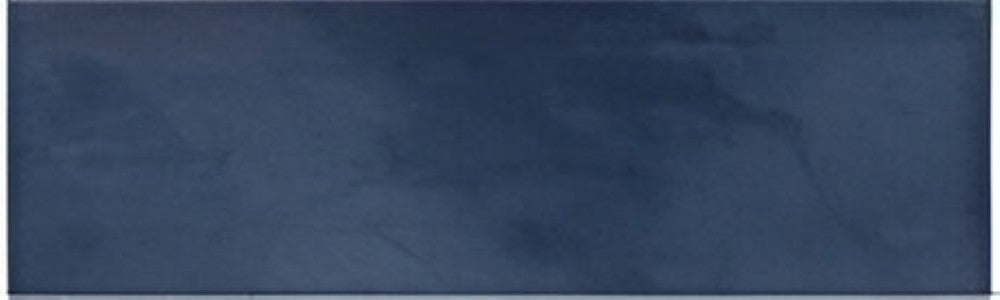 York Blue 4 Inch x 12 Inch Subway Tile featuring a smooth blue finish with glossy surface suitable for modern wall applications in kitchens bathrooms and accent walls
