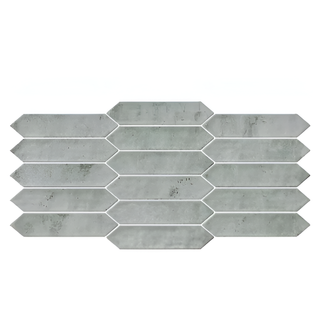 Zenga Slate Glossy Subway Tile 3x12 inch with elegant slate grey color and sleek glossy finish, ideal for kitchen backsplashes, bathroom walls, and stylish modern interiors.