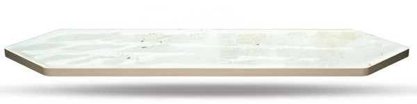 Zenga Snow Glossy Subway Tile 3x12 Inch with crisp white glossy finish, smooth polished surface, perfect for bright and elegant kitchen backsplashes or accent walls
