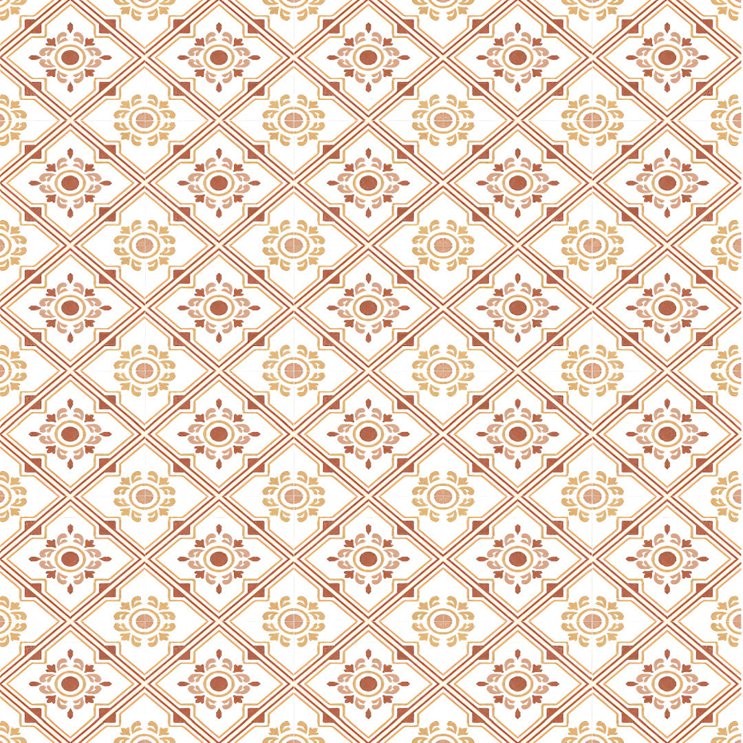 Zibrano Exa Moroccan Vitrified Tile 8x8 Inch showcasing elegant Moroccan, Printed, and Rangoli patterns with a Matt finish, suitable for both floor and wall applications, providing durable, stylish, and easy-to-maintain interior flooring and wall décor.