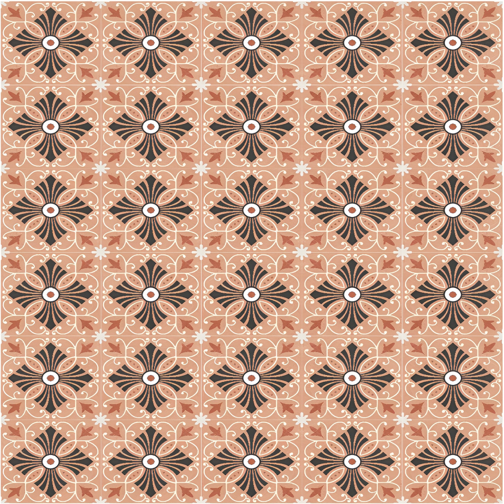 Zibrano Turk Moroccan vitrified tile in 8×8 inch size featuring traditional printed Moroccan and rangoli inspired patterns with a smooth matt finish, suitable for elegant floor and wall décor in living rooms, kitchens, bathrooms, cafes, and decorative interior spaces.