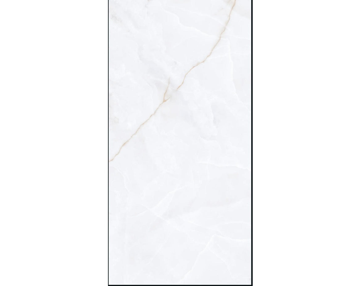 Grace Afyon Onyx White 32 Inch x 64 Inch tile face close-up