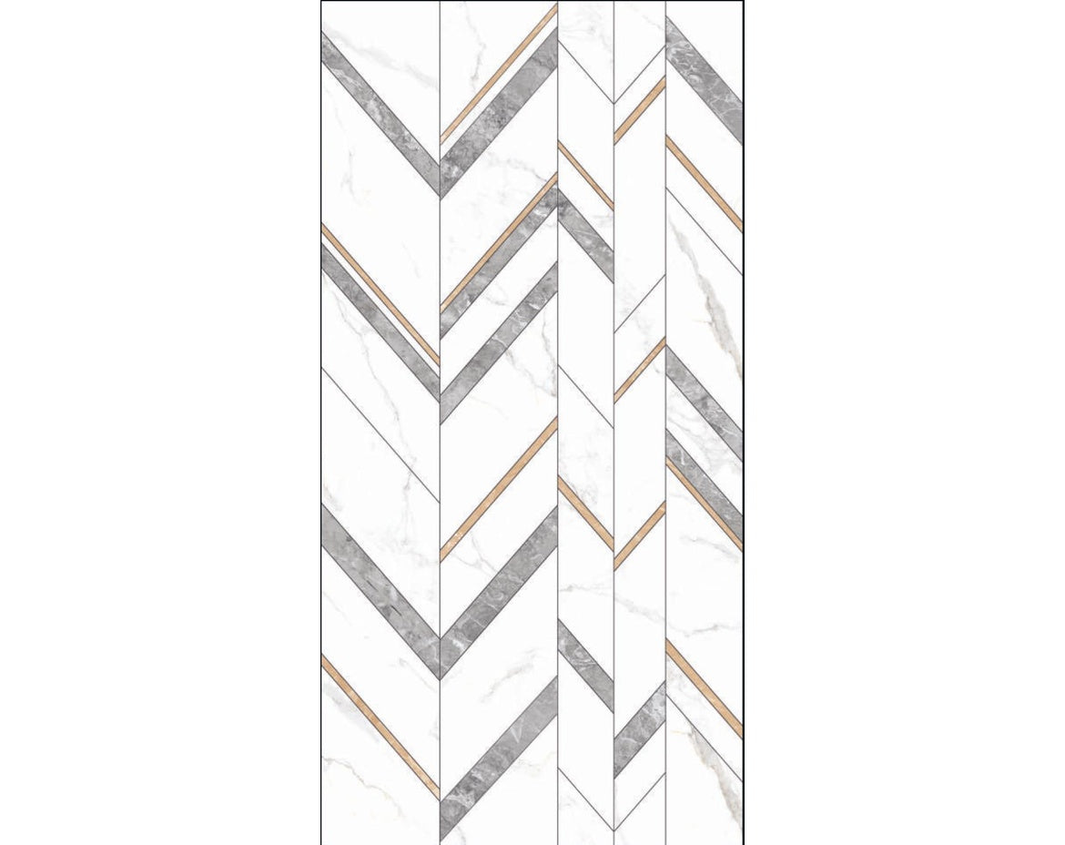 Grace Ancona Decore 32 Inch x 64 Inch tile face close-up