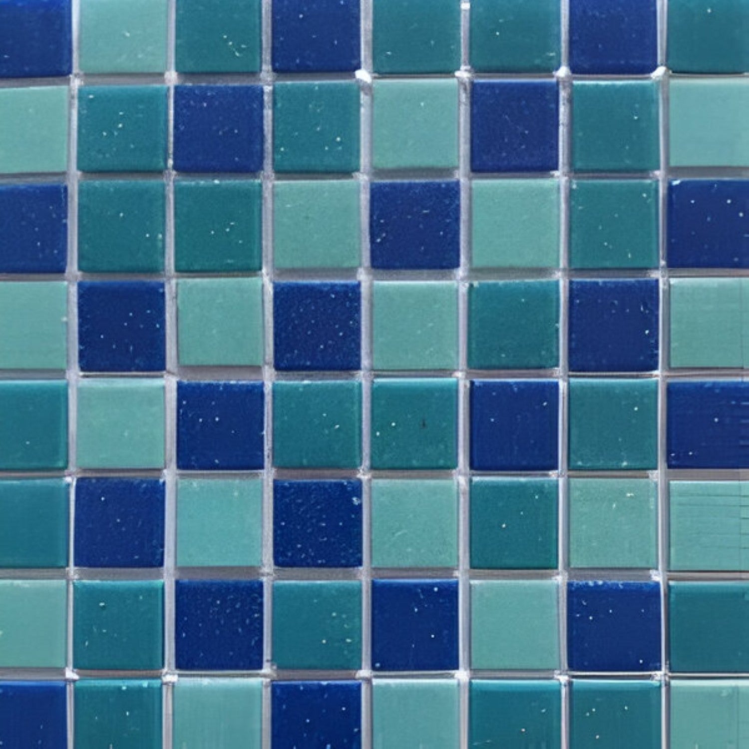 Blue Chip Mosaic Glass Tile 12x12 Inch