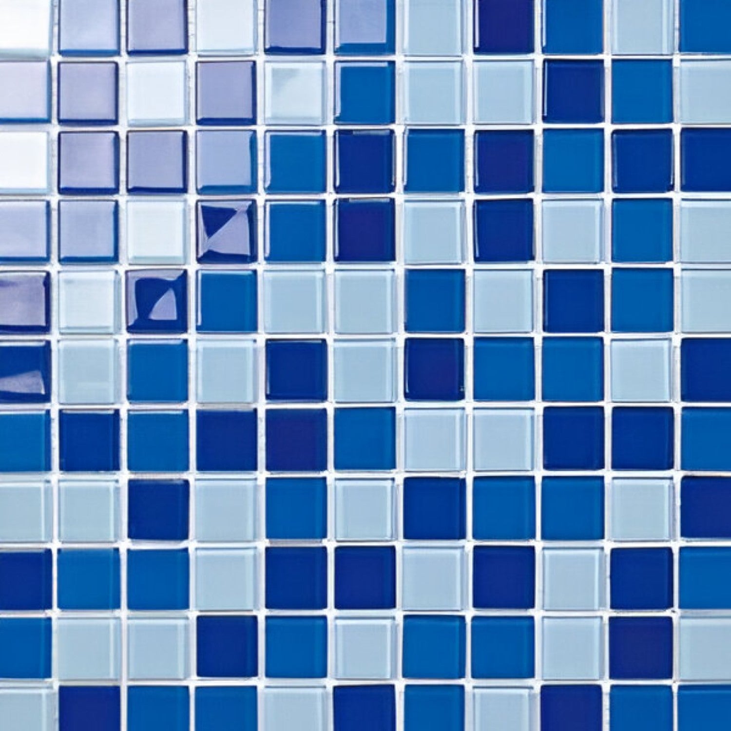 Blue Whale Mosaic Glass Tile 12x12 Inch