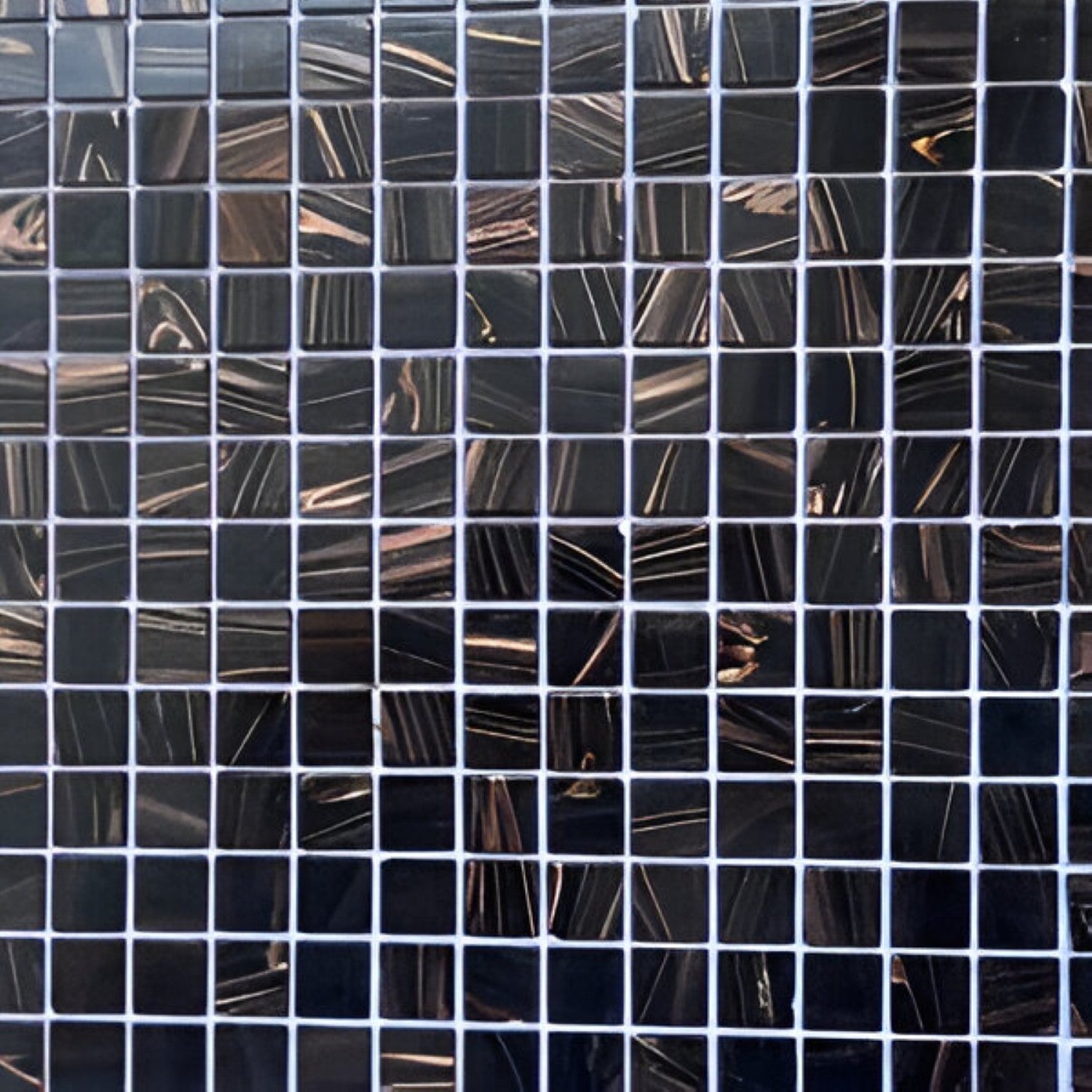 Brown Mosaic Glass Tile 12x12 Inch
