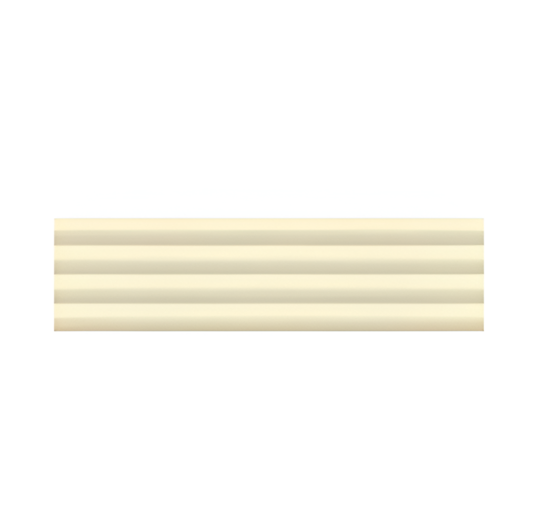 Chalk Yellow Fluted Matt Tile 3 x 12 Inch