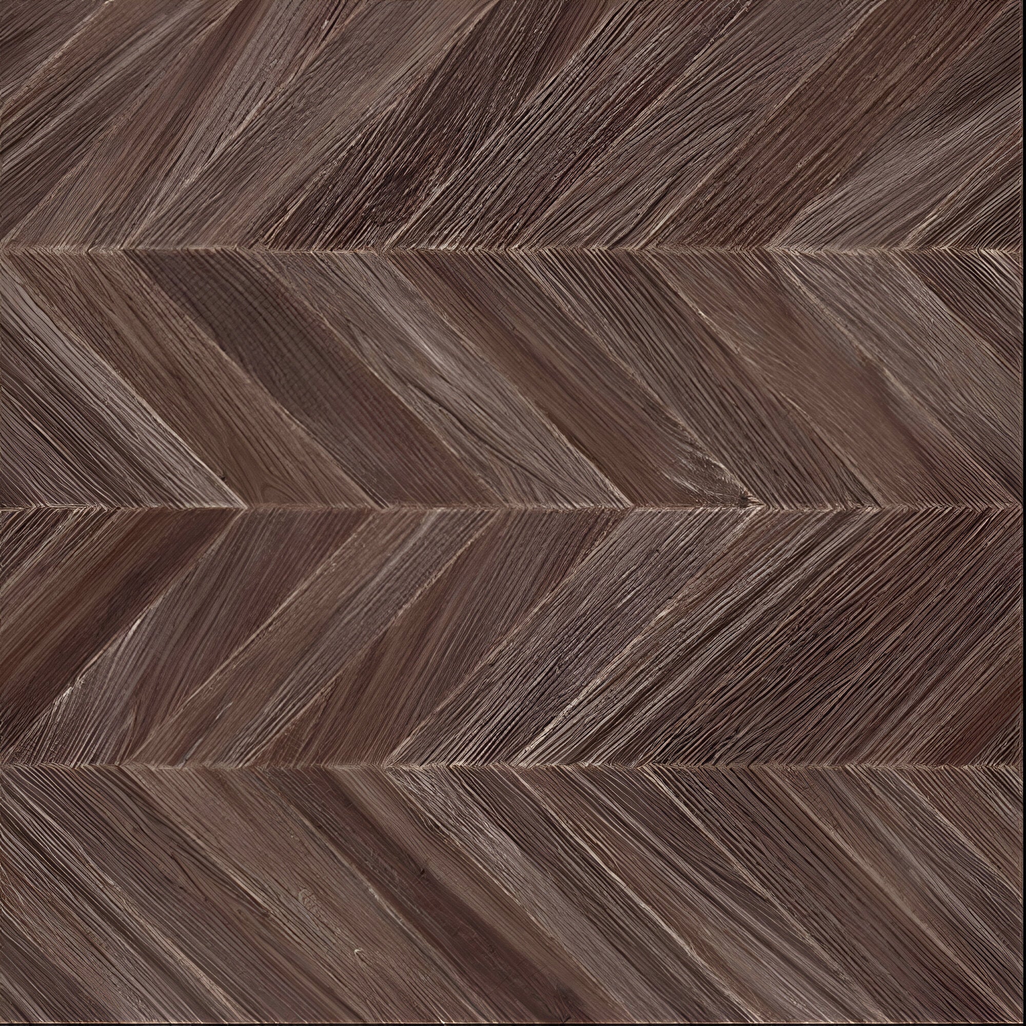 Chevronwood Coffee Wooden Ceramic Tile 24*24 Inch