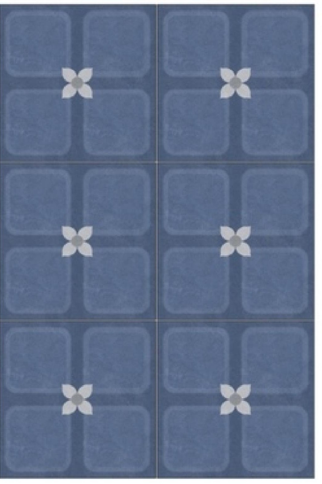 Clovero Azul 24 x 24 Inch tile pattern repeat