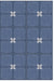 Clovero Azul 24 x 24 Inch tile pattern repeat
