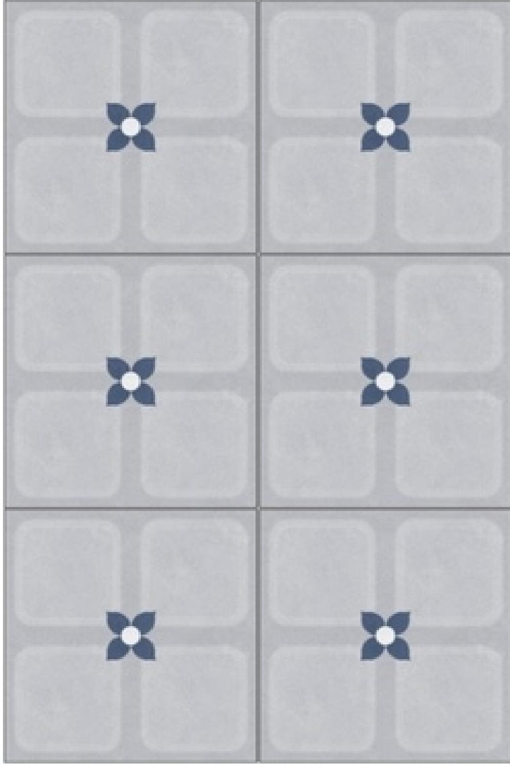Clovero Silver 24 x 24 Inch tile pattern repeat