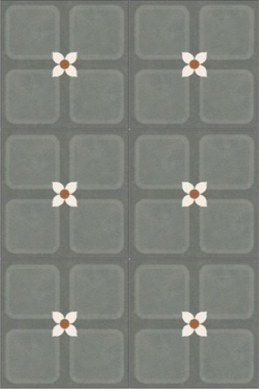 Clovero Verde 24 x 24 Inch tile pattern repeat