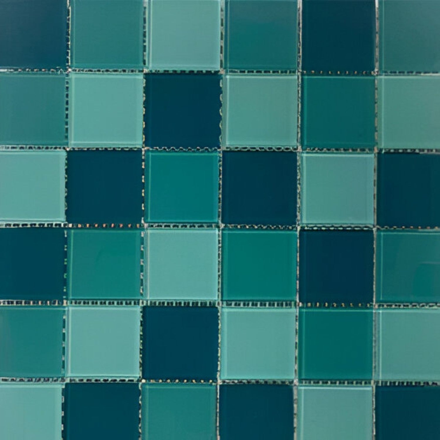 Crackle Green Mosaic Glass Tile 12x12 Inch
