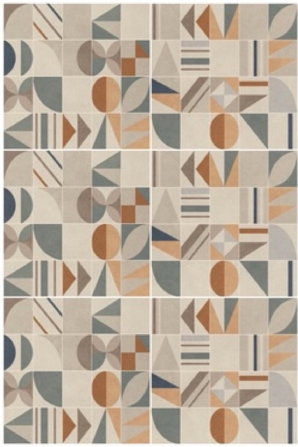 Cubique Beige 24 x 24 Inch tile pattern repeat