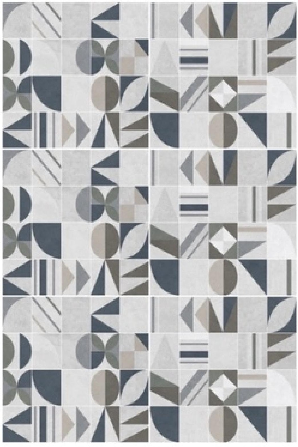 Cubique Bianco 24 x 24 Inch tile pattern repeat