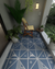Dimenta Azul Moroccan vitrified tile 24x24 inch used as balcony floor tile